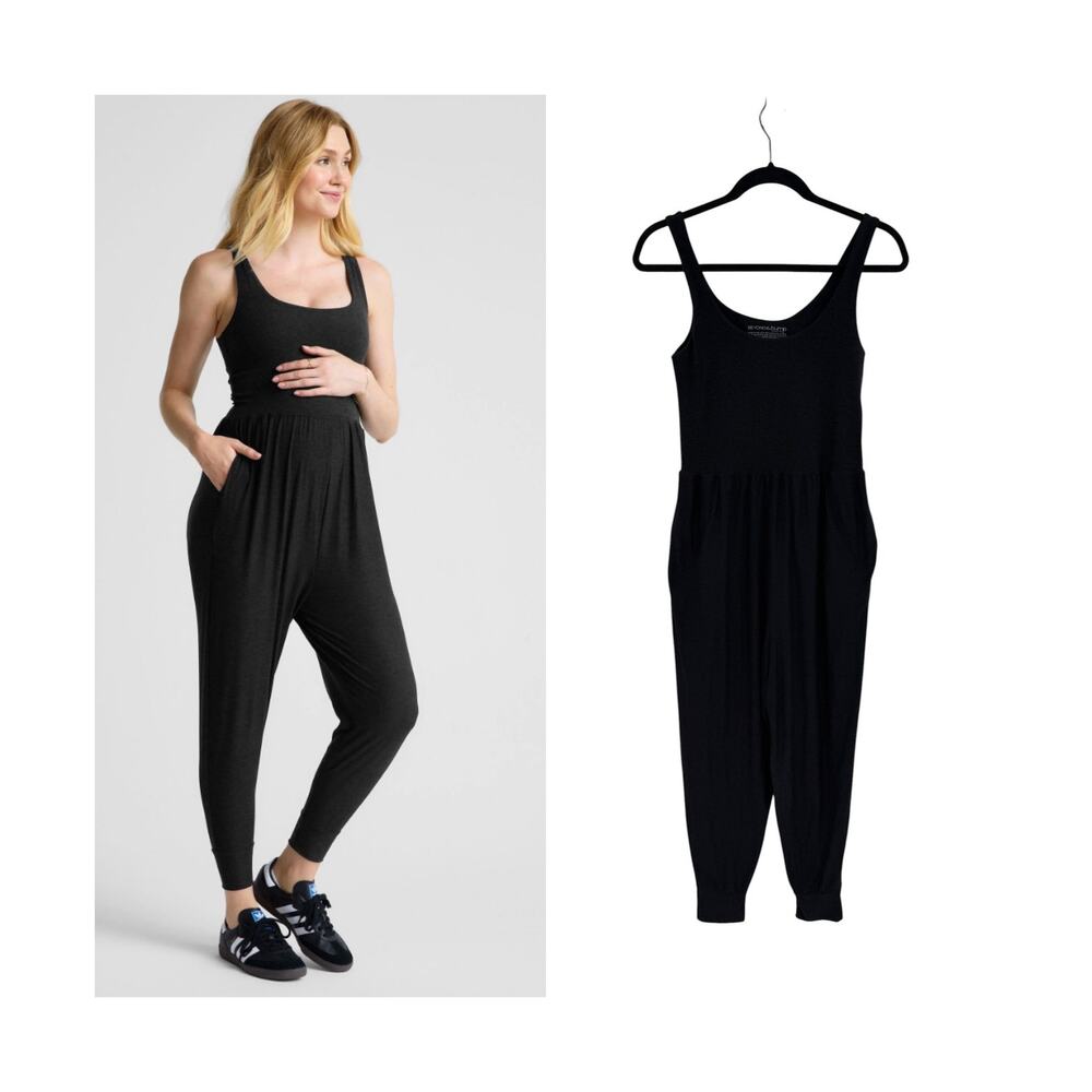 Beyond Yoga Spacedye Grow in Comfort Maternity Jumpsuit Black Size‎ Small